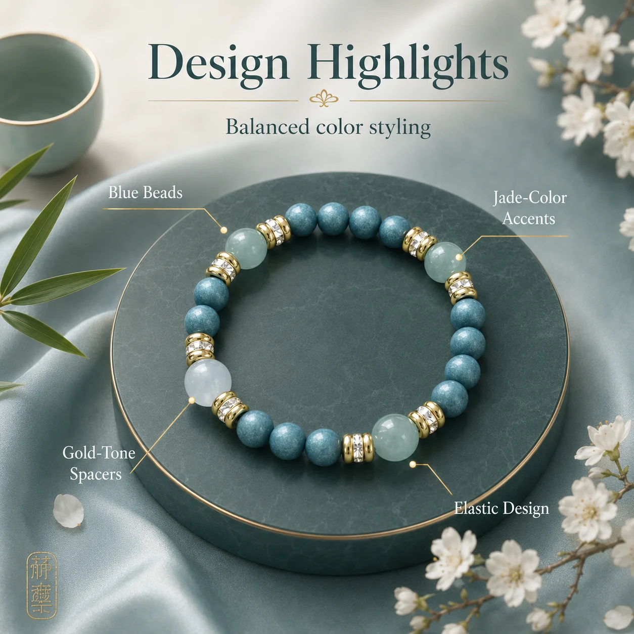 Blue Yaoshi Fragrance Bead Bracelet 8mm 12 Beads Handmade Stretch Bracelet 4 Jade Color Accent Beads Women Men Jewelry Gift
Blue Yaoshi Fragrance Bead Bracelet 8mm 12 Beads Handmade Stretch Bracelet 4 Jade Color Accent Beads Women Men Jewelry Gift