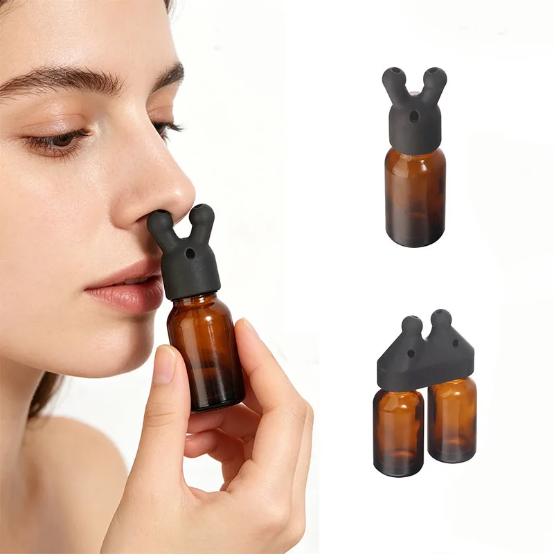 Double hole nasal inhaler, empty bottle dispenser, aromatherapy nose dispenser, essential oil inhaler
Double hole nasal inhaler, empty bottle dispenser, aromatherapy nose dispenser, essential oil inhaler