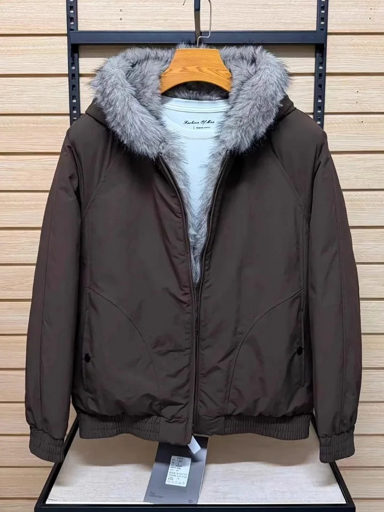 Мужская зимняя куртка-пальто с меховым воротником, повседневная, удобная, деловая, стильная, универсальная, с капюшоном, хлопковая...
Мужская зимняя куртка-пальто с меховым воротником, повседневная, удобная, деловая, стильная, универсальная, с капюшоном, хлопковая...