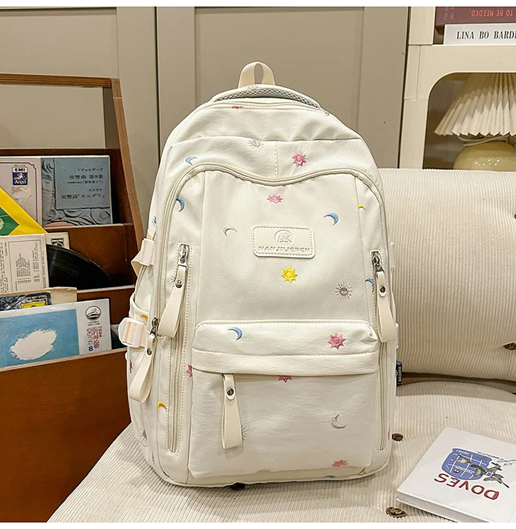 Women's Star Moon Embroidered Backpack, Cute Large Capacity Laptop Backpack, Casual School Travel Bag
Women's Star Moon Embroidered Backpack, Cute Large Capacity Laptop Backpack, Casual School Travel Bag