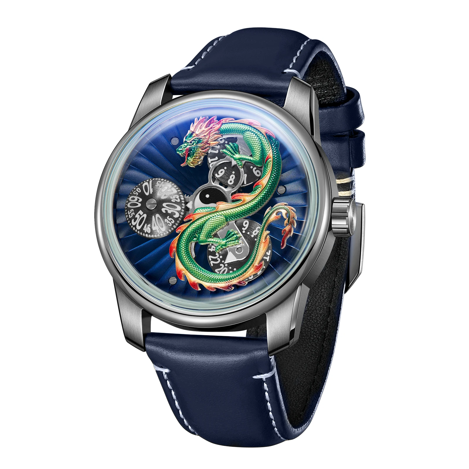 OBLVLO Men Automatic Watch 45MM Vintage Mechanical Wristwatch Luminous 30M Waterproof Dragon Dial Sapphire Mirror
OBLVLO Men Automatic Watch 45MM Vintage Mechanical Wristwatch Luminous 30M Waterproof Dragon Dial Sapphire Mirror