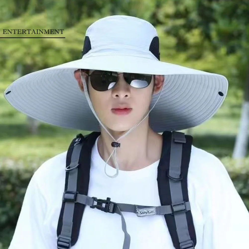 Sun Protection Cap Wide Brim Men's Bucket Hat Anti-UV Mesh Women Beach Hat Polyester Summer Sun Protection Hat Riding
Sun Protection Cap Wide Brim Men's Bucket Hat Anti-UV Mesh Women Beach Hat Polyester Summer Sun Protection Hat Riding