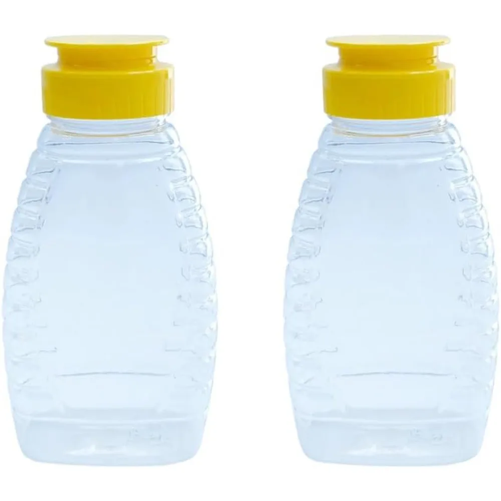 2 Pieces Empty Honey Jar Squeeze Bottle Plastic Honey Dispenser with Lid Refillable Condiment Container
2 Pieces Empty Honey Jar Squeeze Bottle Plastic Honey Dispenser with Lid Refillable Condiment Container