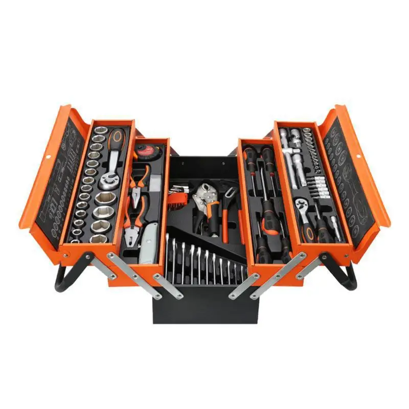 85pc Multi-Functional Vehicle Maintenance Tool Kit Iron Trunk Case Cutter Combination Grinder Wrenches for Metal Painting-OEM
85pc Multi-Functional Vehicle Maintenance Tool Kit Iron Trunk Case Cutter Combination Grinder Wrenches for Metal Painting-OEM