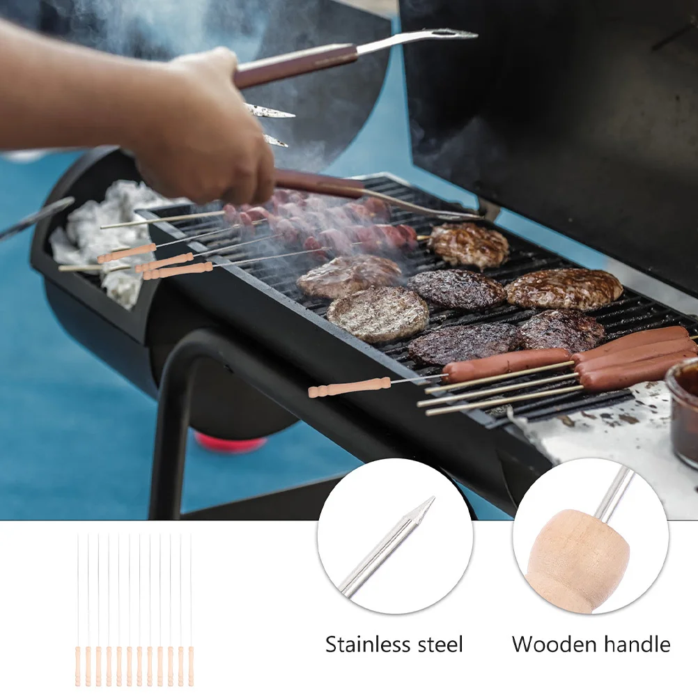 24Pcs Bbq Skewer Set Premium Metal and Wood Long Skewers for Grilling Outdoor Cooking Camping Barbecue Grill Tools
24Pcs Bbq Skewer Set Premium Metal and Wood Long Skewers for Grilling Outdoor Cooking Camping Barbecue Grill Tools