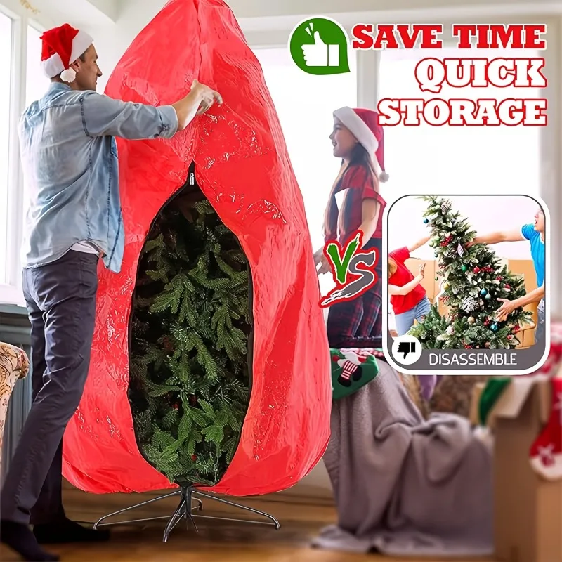 1pcs Red Christmas Tree Storage Bag Waterproof Oxford Fabric Dustproof Cover Large Capacity Foldable Storage Organizer
1pcs Red Christmas Tree Storage Bag Waterproof Oxford Fabric Dustproof Cover Large Capacity Foldable Storage Organizer