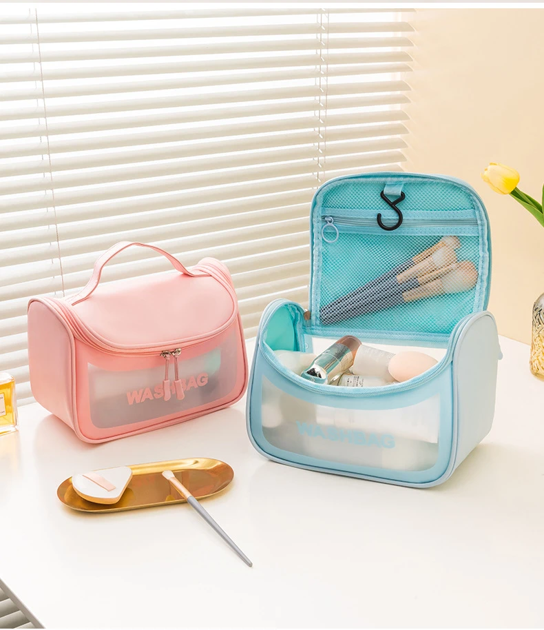 2024 Korean Ins Style Portable Cosmetic Bag Large Capacity Waterproof Hook Wash Bag Cosmetics Portable Storage Bags for Women
2024 Korean Ins Style Portable Cosmetic Bag Large Capacity Waterproof Hook Wash Bag Cosmetics Portable Storage Bags for Women