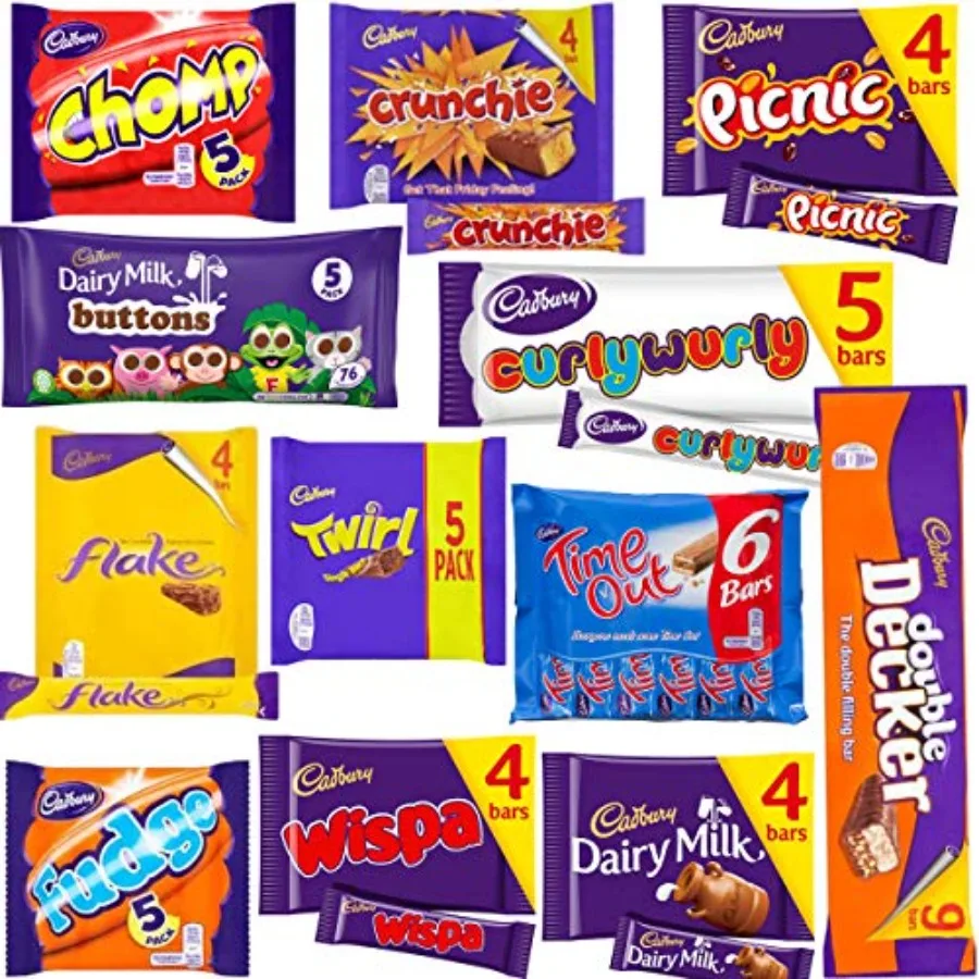 Подарочная коробка Cadbury Chocolate - Набор шоколадных батончиков Cadbury и пакет с любимыми шоколадными конфетами Cadbury, 60 батончиков
Подарочная коробка Cadbury Chocolate - Набор шоколадных батончиков Cadbury и пакет с любимыми шоколадными конфетами Cadbury, 60 батончиков