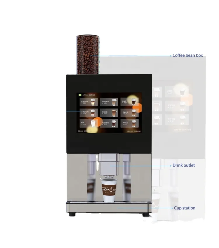 Coffee Maker Freshly Ground Office Coffee Vending Machine Multiple Flavors SDK Function
Coffee Maker Freshly Ground Office Coffee Vending Machine Multiple Flavors SDK Function