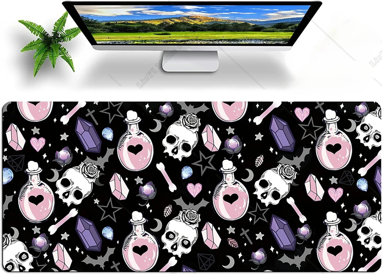 XXL Skull Goth Magic Cute Witchy Mouse Pad 31.5 x 11.8 Mousepad Stitched Edges Desk Pad Large Gaming Mouse Pad for Office Home
XXL Skull Goth Magic Cute Witchy Mouse Pad 31.5 x 11.8 Mousepad Stitched Edges Desk Pad Large Gaming Mouse Pad for Office Home