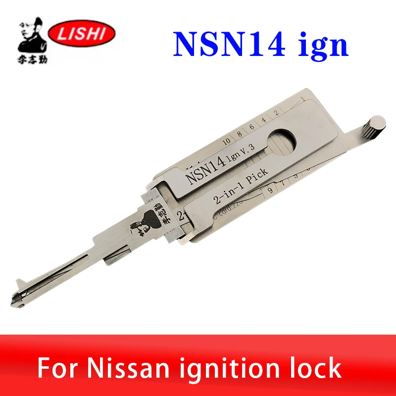 NSN14 ign LISHI 2in1 For Nissan Ignition lock Decoder Car Door Open tool Lock Pcik tool Locksmiths tool
NSN14 ign LISHI 2in1 For Nissan Ignition lock Decoder Car Door Open tool Lock Pcik tool Locksmiths tool