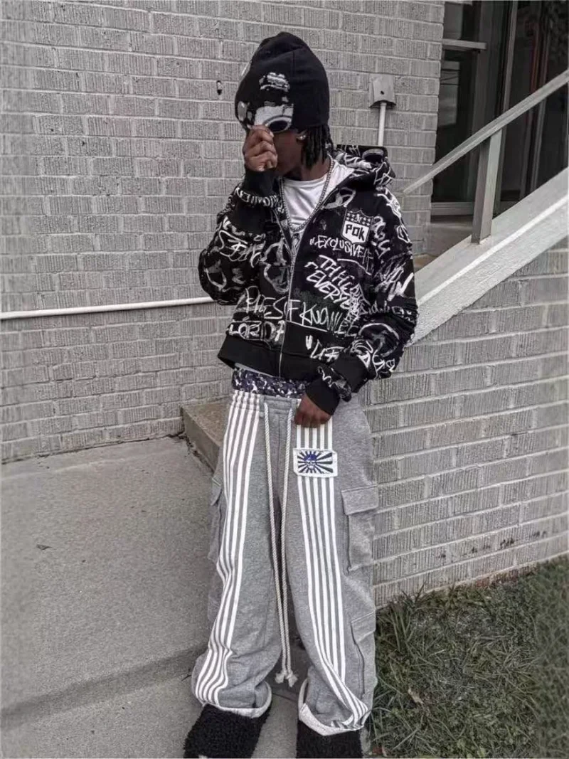 Harajuku Street Men y2k Двойная талия с несколькими карманами Дизайнерские рабочие брюки Хип-хоп Ретро полосатые широкие брюки Модные свободные брюки
Harajuku Street Men y2k Двойная талия с несколькими карманами Дизайнерские рабочие брюки Хип-хоп Ретро полосатые широкие брюки Модные свободные брюки