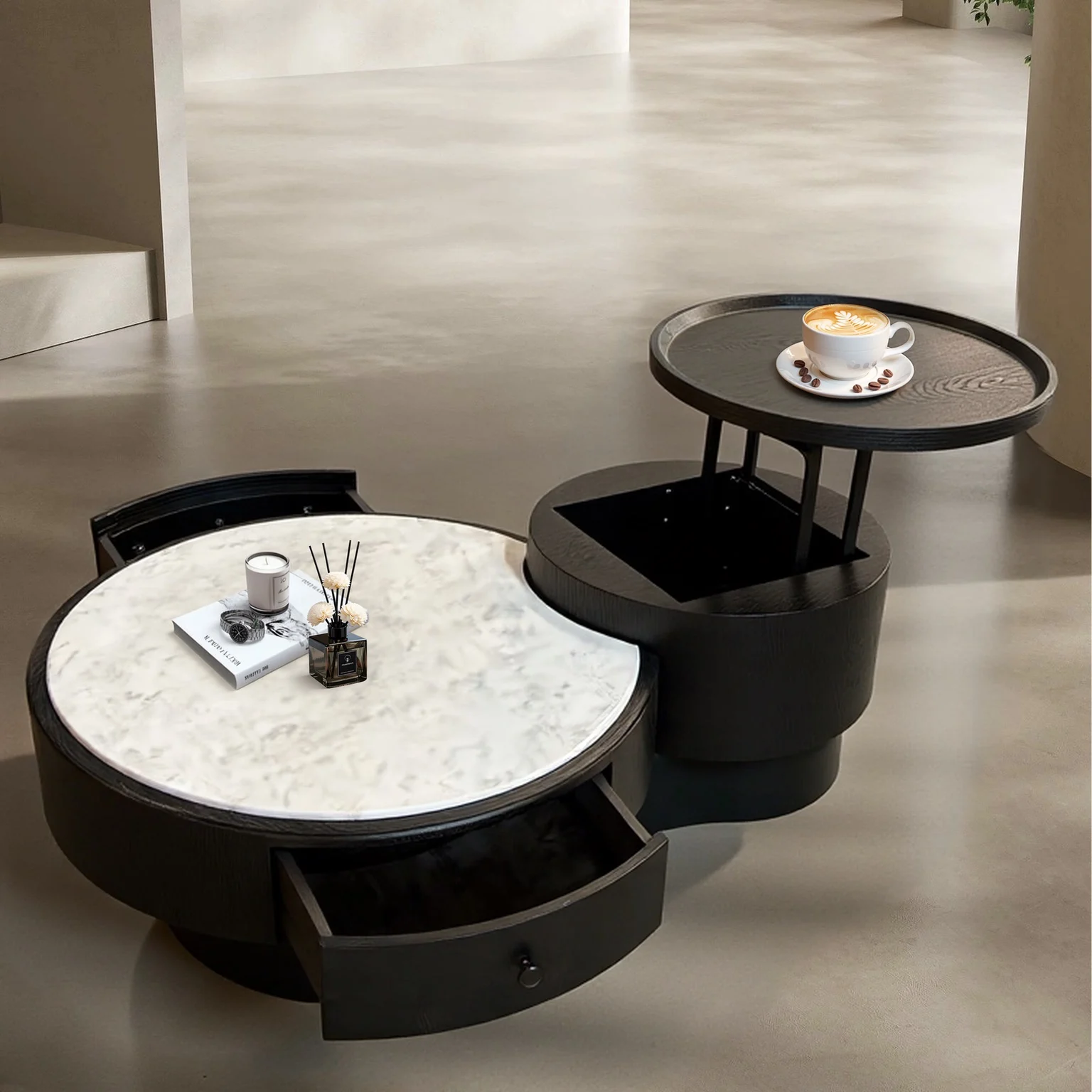 *☆ Latest Designer Luxury Living Room Coffee Table Adjustable Center Table With Storage Hidden Drawers Sintered Stone Tea Table
*☆ Latest Designer Luxury Living Room Coffee Table Adjustable Center Table With Storage Hidden Drawers Sintered Stone Tea Table