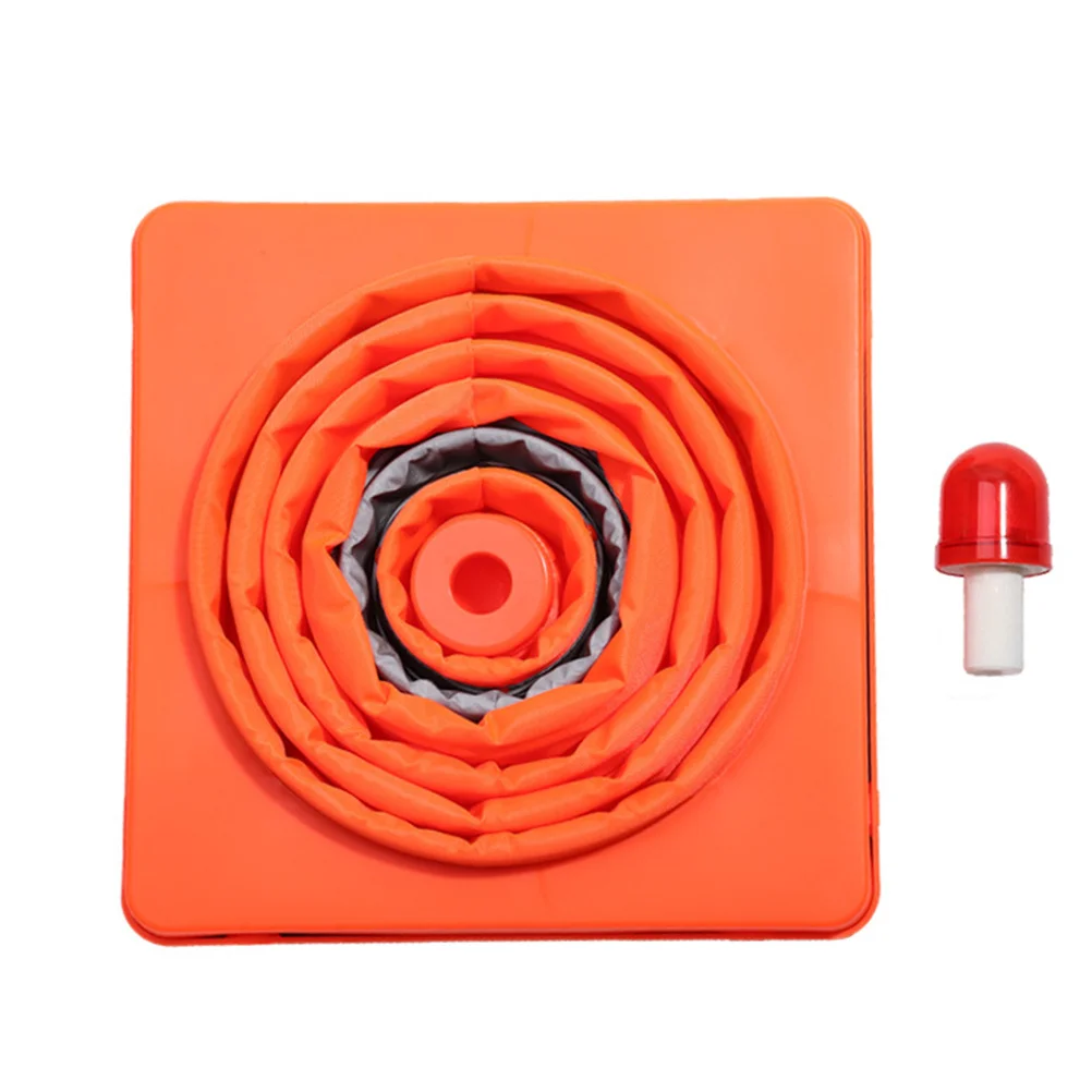 Foldable Reflective Road Cone With Led Light Powered By 2 Aaa Batteries Orange Durable Rubber Base For Traffic Safety Outdoor
Foldable Reflective Road Cone With Led Light Powered By 2 Aaa Batteries Orange Durable Rubber Base For Traffic Safety Outdoor