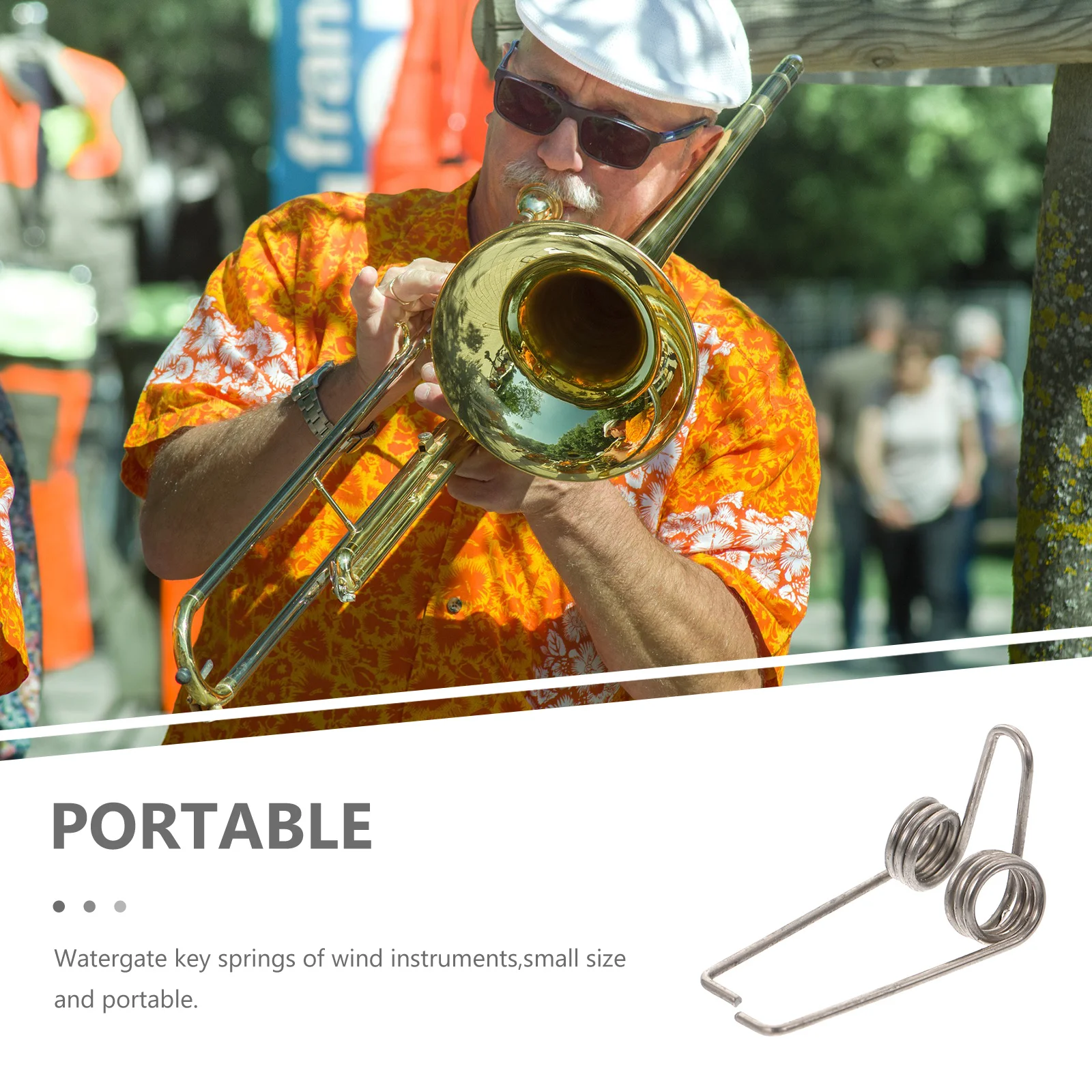 10pcs Watergate Key Springs For Trumpet Iron Replacement Parts Portable Trumpet Draining Spring Set Instrument Repair Tool