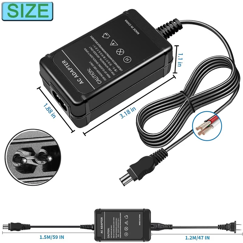8.4V 1.7A L100 AC Adapter Charger Replacement for SONY Handycam DCR-TRV33 250 260 280 DCR-TRV330 DCR-TRV340 DCR-TRV350 Camcorder
8.4V 1.7A L100 AC Adapter Charger Replacement for SONY Handycam DCR-TRV33 250 260 280 DCR-TRV330 DCR-TRV340 DCR-TRV350 Camcorder