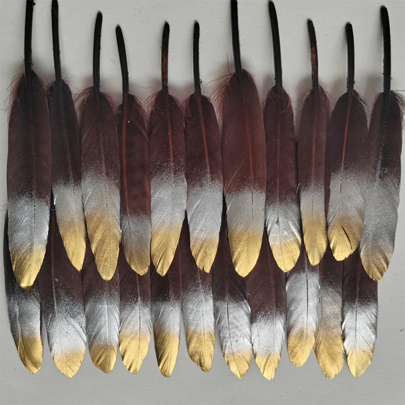50pcs 4-6" 10-15cm Coffe Silver Ombre GOLD Dippedd Duck Cochettes Feathers Natural Gold Tip Feathers
50pcs 4-6" 10-15cm Coffe Silver Ombre GOLD Dippedd Duck Cochettes Feathers Natural Gold Tip Feathers