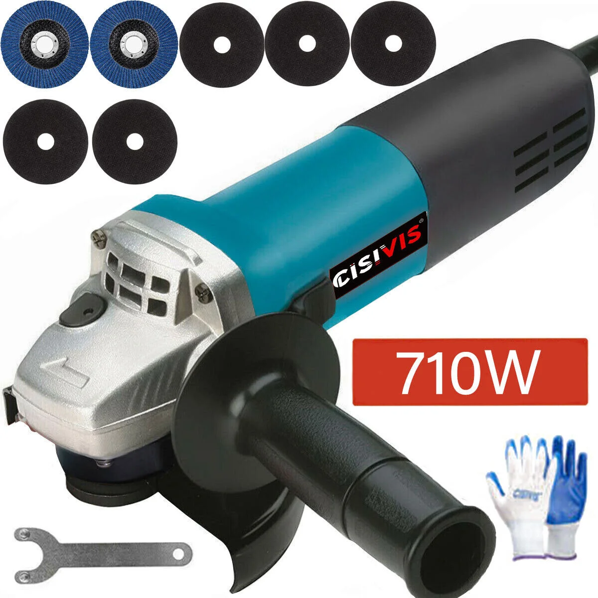 710W Corded Power Angle Grinder 125mm Electric DIY & Industrial Grade Trigger Switch Type 220V Cordless Angle Grinder 
710W Corded Power Angle Grinder 125mm Electric DIY & Industrial Grade Trigger Switch Type 220V Cordless Angle Grinder