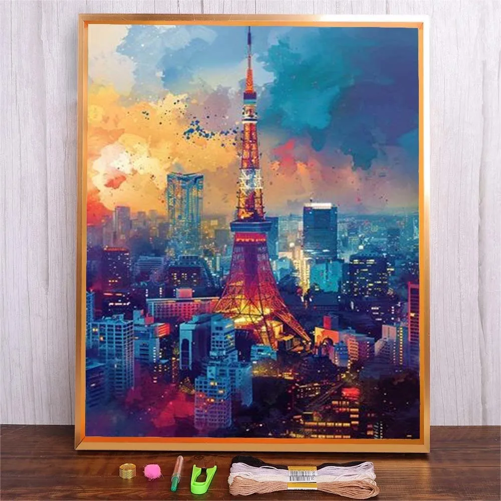 City Landscape Patterns DIY Cross Stitch Complete Kits Printed Fabric Embroidery Set Cotton Thread Needlework Home Decoration
City Landscape Patterns DIY Cross Stitch Complete Kits Printed Fabric Embroidery Set Cotton Thread Needlework Home Decoration