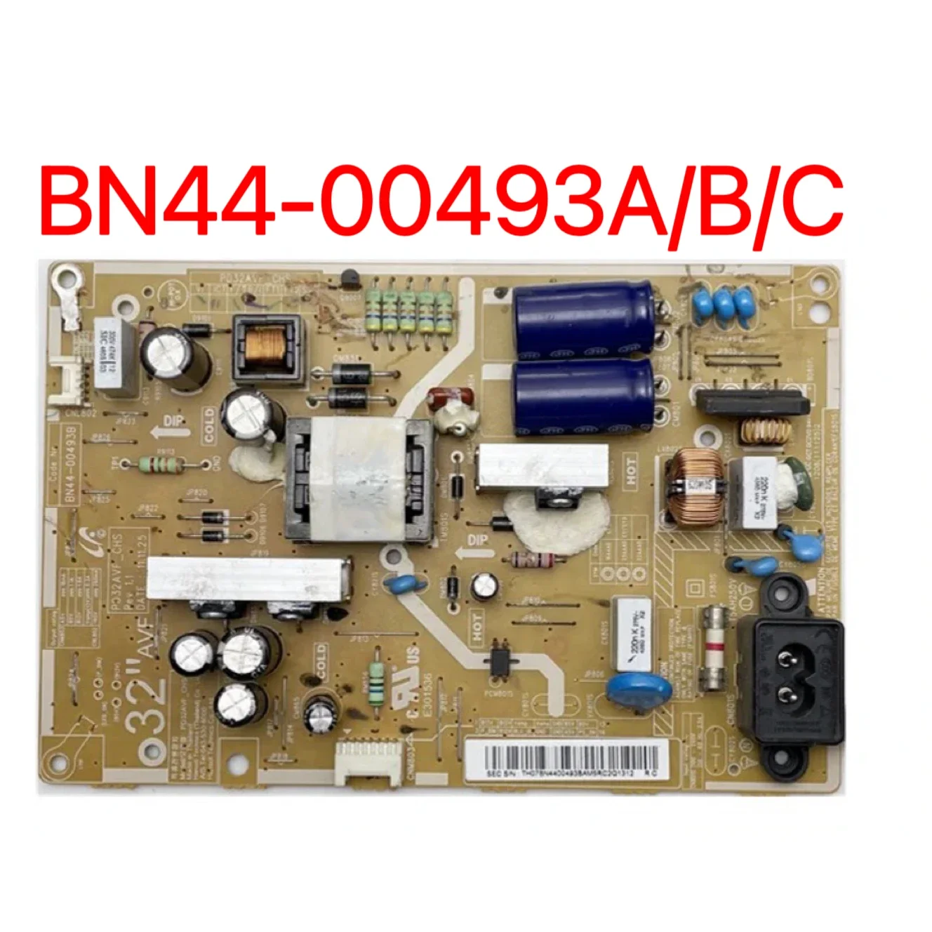 Плата питания BN44-00493B = BN44-00493A = BN44-00493C PD32AVF-CHS Для 32-дюймового телевизора Хорошее качество
Плата питания BN44-00493B = BN44-00493A = BN44-00493C PD32AVF-CHS Для 32-дюймового телевизора Хорошее качество
