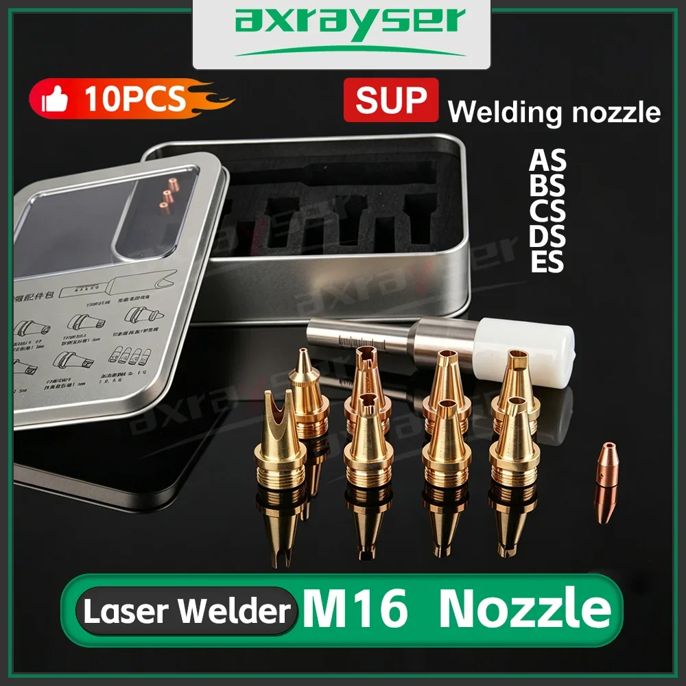 SUP Handle Laser Welding Welder Nozzle AS-12 BS-16 M16 Wire Feed Nozzle Welder Nozzle M16 Nozzle for SUP RAYTOOLS Laser Welder
SUP Handle Laser Welding Welder Nozzle AS-12 BS-16 M16 Wire Feed Nozzle Welder Nozzle M16 Nozzle for SUP RAYTOOLS Laser Welder