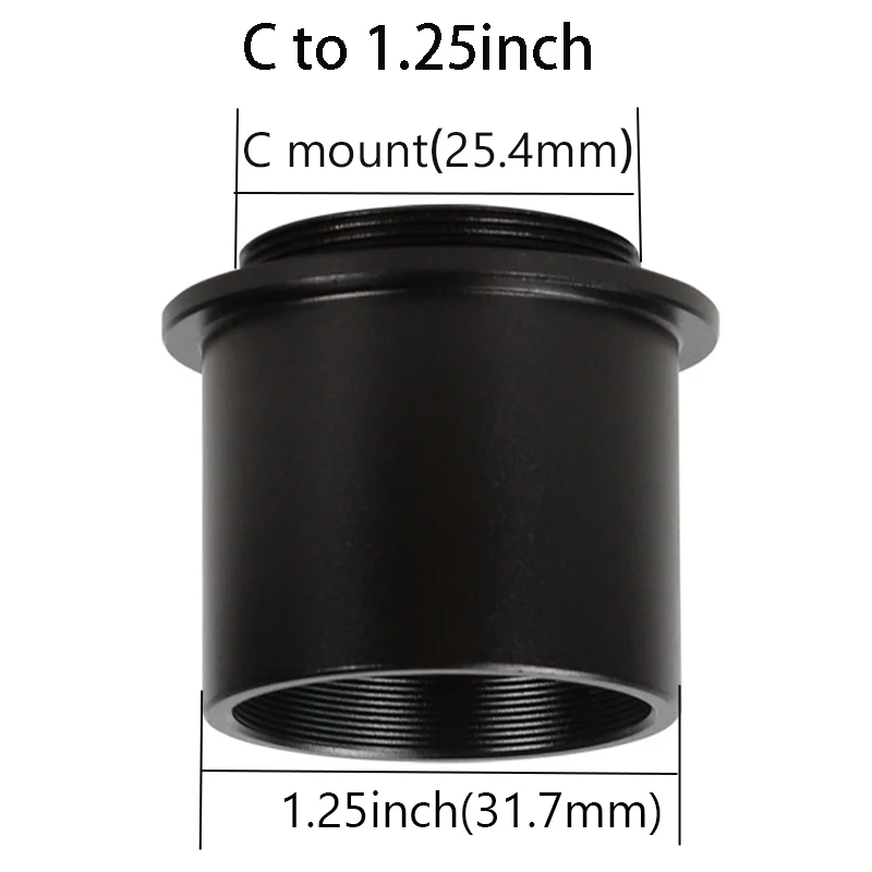 C-mount to 1.25 inch C Mount Adapter Ring Connect Microscope Astronomical Telescope Eyepiece Converter 31.7 mm to C CS CCD
C-mount to 1.25 inch C Mount Adapter Ring Connect Microscope Astronomical Telescope Eyepiece Converter 31.7 mm to C CS CCD