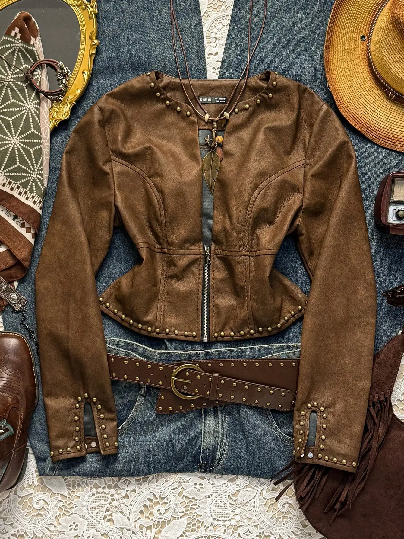 Zipper Metal Rivet Cropped Women Jacket Women Western Women Western Western Women Attire Rodeo For Women Cowboy For Women
Zipper Metal Rivet Cropped Women Jacket Women Western Women Western Western Women Attire Rodeo For Women Cowboy For Women