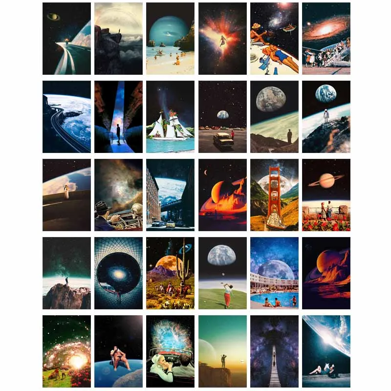 30PCS 4x6'' Abstract Space Landscape Poster Wall Art Print Decorative Mural Home Bedroom Decor Painting Collage Kit Picturs Gift
30PCS 4x6'' Abstract Space Landscape Poster Wall Art Print Decorative Mural Home Bedroom Decor Painting Collage Kit Picturs Gift