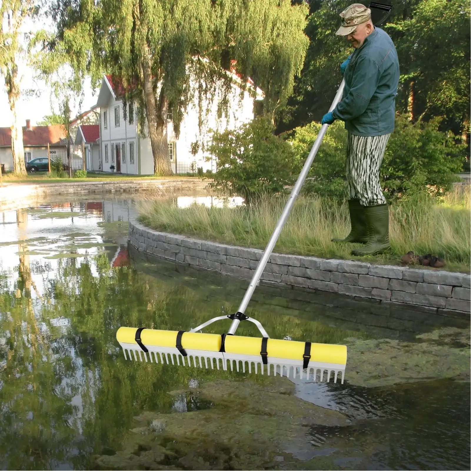 Pond Rake Heavy Duty Lake Weeding Rake Floating Pond Weeding Tool With Long Handle For Beaches Baseball Fields Gardens Seaweed
Pond Rake Heavy Duty Lake Weeding Rake Floating Pond Weeding Tool With Long Handle For Beaches Baseball Fields Gardens Seaweed