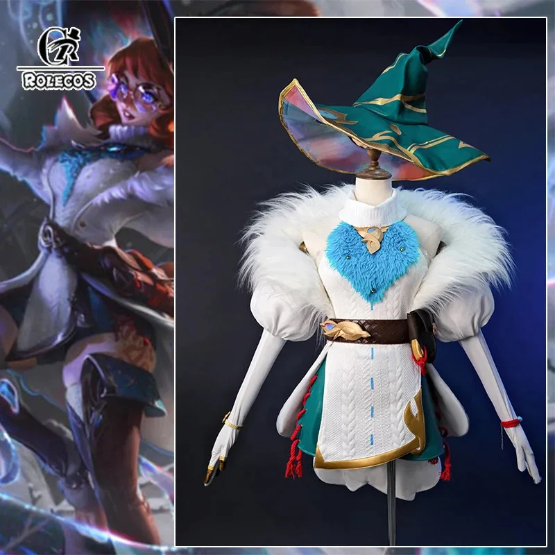 ROLECOS LOL Aurora Cosplay Costume Game LOL Champion The Witch Between Worlds Aurora Halloween Women Suit with Hat Champion Skin
ROLECOS LOL Aurora Cosplay Costume Game LOL Champion The Witch Between Worlds Aurora Halloween Women Suit with Hat Champion Skin