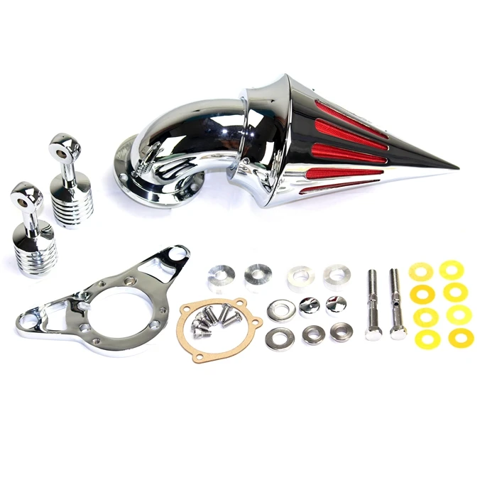 High Quality Chrome Billet Aluminum Cone Spike Motorcycle Air Cleaner Kit Intake Filter
High Quality Chrome Billet Aluminum Cone Spike Motorcycle Air Cleaner Kit Intake Filter