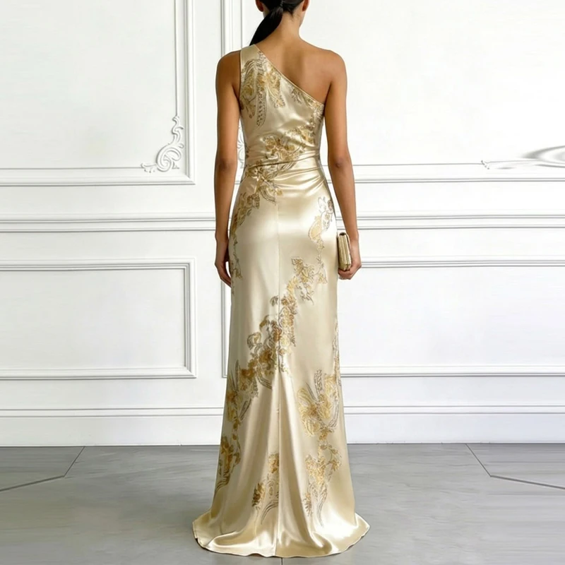 Elegant Lady High Waist Wrap Hip Dress Sexy Slash Neck Print Slim Evening Dress Temperament High Waist Sleeveless Banquet Dress
Elegant Lady High Waist Wrap Hip Dress Sexy Slash Neck Print Slim Evening Dress Temperament High Waist Sleeveless Banquet Dress