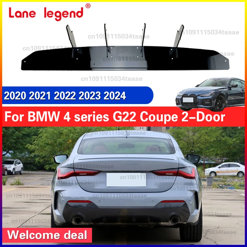 4 Fins Gloss Black Car Rear Bumper Lower Diffuser Lip Splitter Body Kit For BMW 4 series G22 Coupe 430i M440i 2-Door 2020-2024
4 Fins Gloss Black Car Rear Bumper Lower Diffuser Lip Splitter Body Kit For BMW 4 series G22 Coupe 430i M440i 2-Door 2020-2024