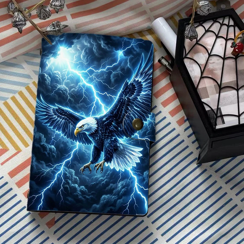 Epic Bald Eagle In Thunderstorm Sky Print Leather Notebook, Buckle Closure Hardcover Journal Diary Planner Notepad For Wildlife
Epic Bald Eagle In Thunderstorm Sky Print Leather Notebook, Buckle Closure Hardcover Journal Diary Planner Notepad For Wildlife