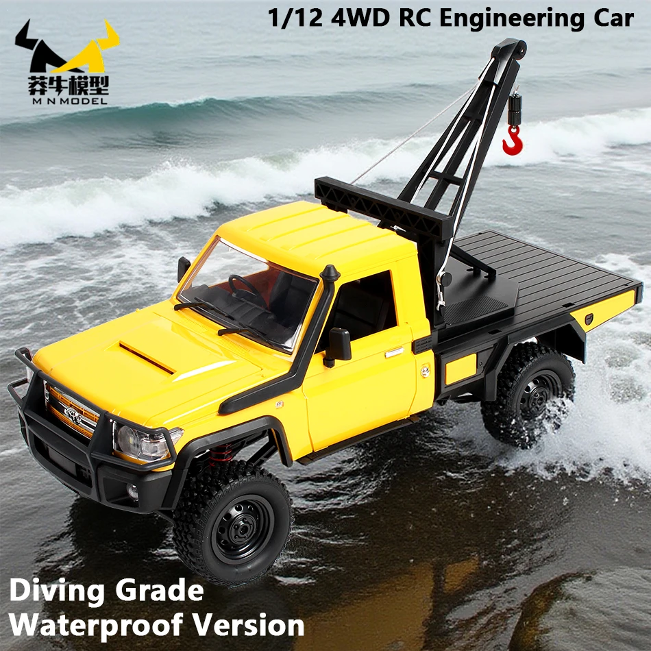 MN MODEL 1:12 4X4 Remote Control Diving Engineering Car Wading Off-road Vehicle Climbing Truck Pickup Rock Crawler Toy for Adult
MN MODEL 1:12 4X4 Remote Control Diving Engineering Car Wading Off-road Vehicle Climbing Truck Pickup Rock Crawler Toy for Adult