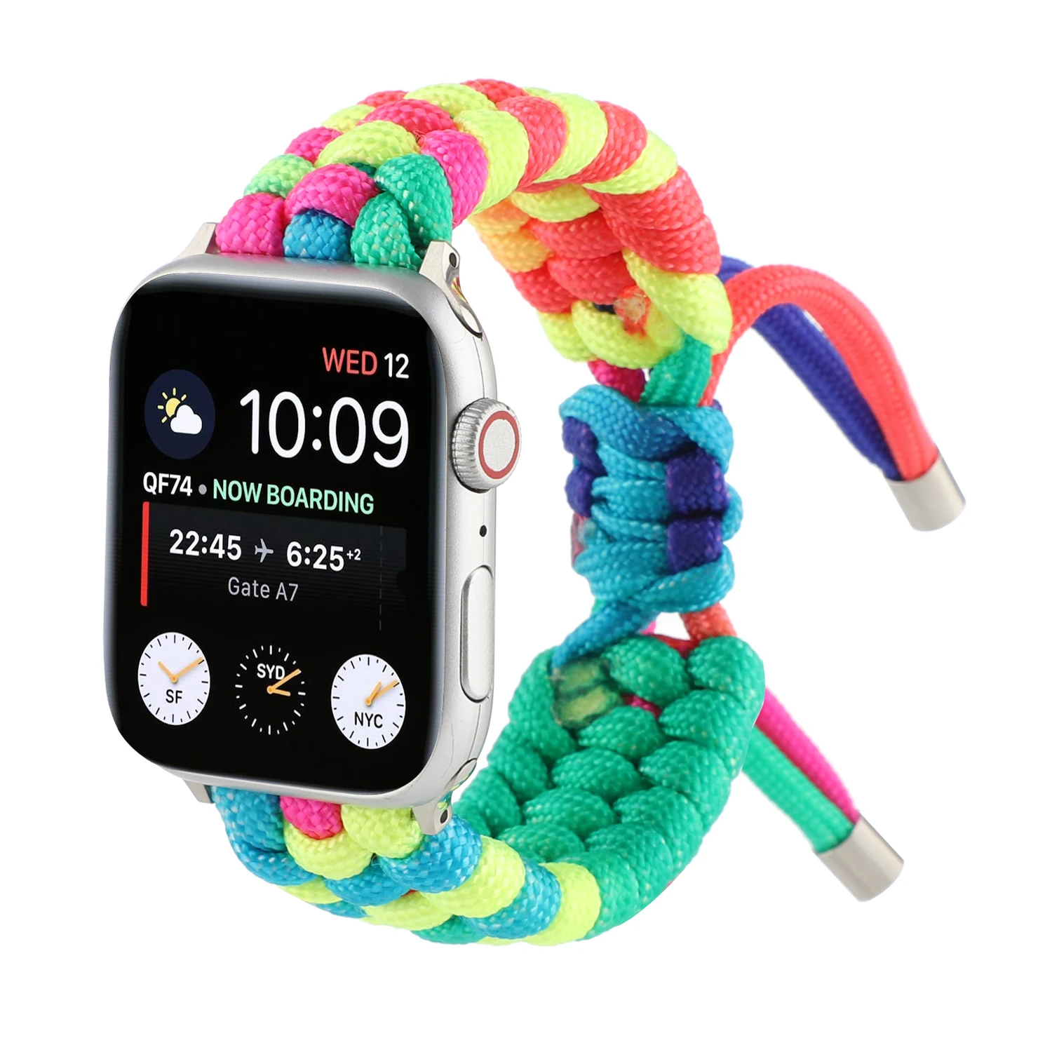 Nylon Strap for Apple Watch bracelet Colorful hand-woven stretch band foriwatch87654321SE rainbow strap for Iwatch Ultra lady
Nylon Strap for Apple Watch bracelet Colorful hand-woven stretch band foriwatch87654321SE rainbow strap for Iwatch Ultra lady