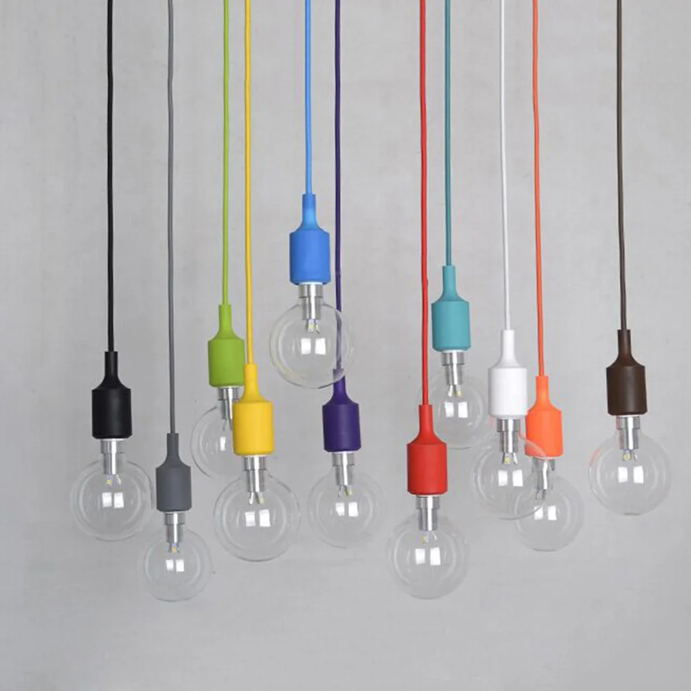 Silicone Hanging Lamp Holder with E27 Base LED Light Socket for Kitchens Dining Rooms Living Rooms Corridor Bars Restaurants (
Silicone Hanging Lamp Holder with E27 Base LED Light Socket for Kitchens Dining Rooms Living Rooms Corridor Bars Restaurants (