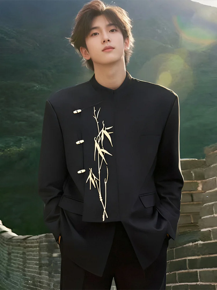 Ele New Chinese Sle Wedding Suit Jaet Men's Stand Collar Formal Casual Outerwear Polyester Fiber Summer Collection
Ele New Chinese Sle Wedding Suit Jaet Men's Stand Collar Formal Casual Outerwear Polyester Fiber Summer Collection