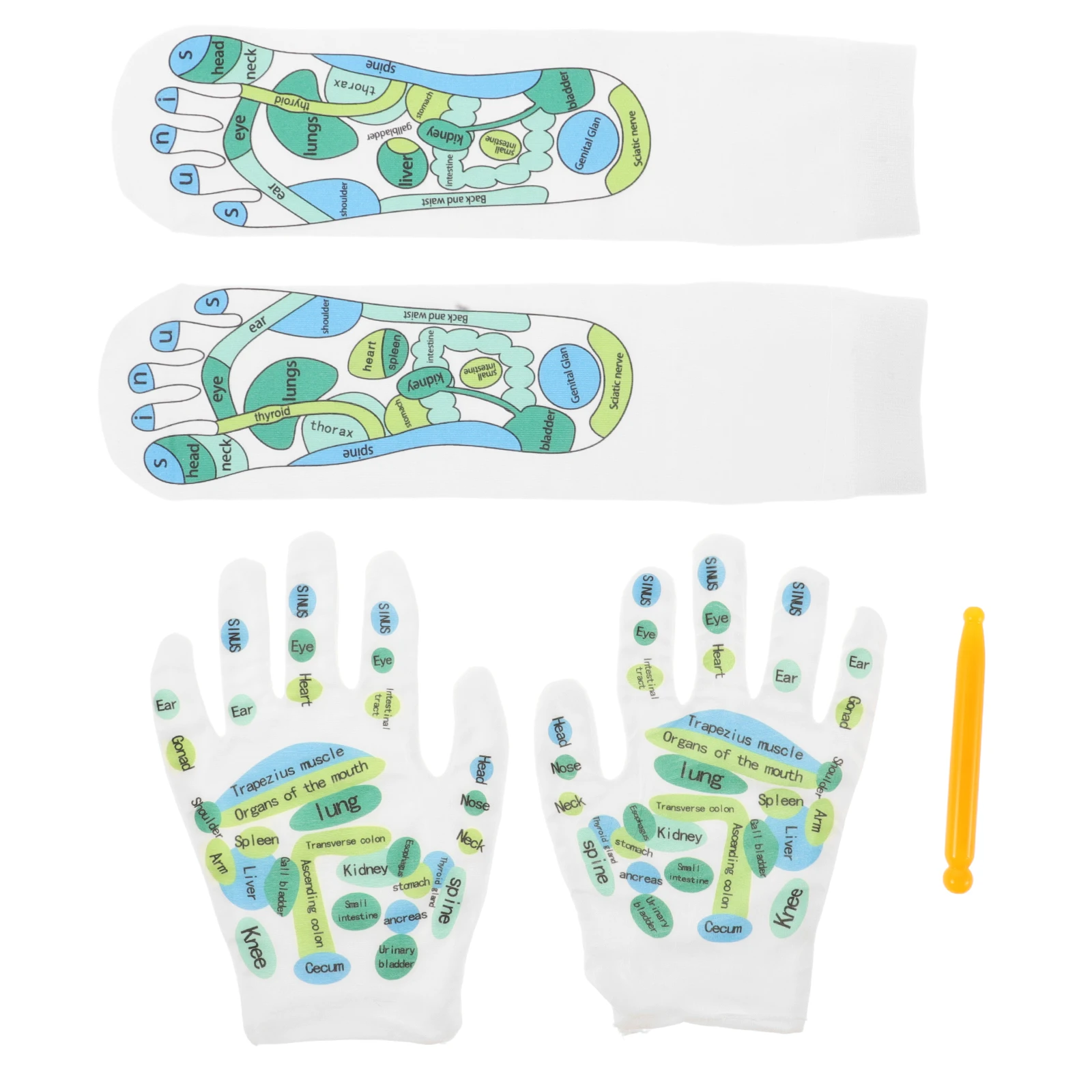 1 set Massage Socks Acupressure Reflexology Foot Tool Set Acupuncture Points Charts Cotton Polyester Pathways
1 set Massage Socks Acupressure Reflexology Foot Tool Set Acupuncture Points Charts Cotton Polyester Pathways