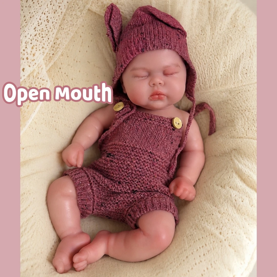 12 Inch/30cm Open Mouth Entire Silicone Reborn Baby Girl Doll Cleanable Art Painted True-to-life Infant, Bebe Reborn De Silicona
12 Inch/30cm Open Mouth Entire Silicone Reborn Baby Girl Doll Cleanable Art Painted True-to-life Infant, Bebe Reborn De Silicona