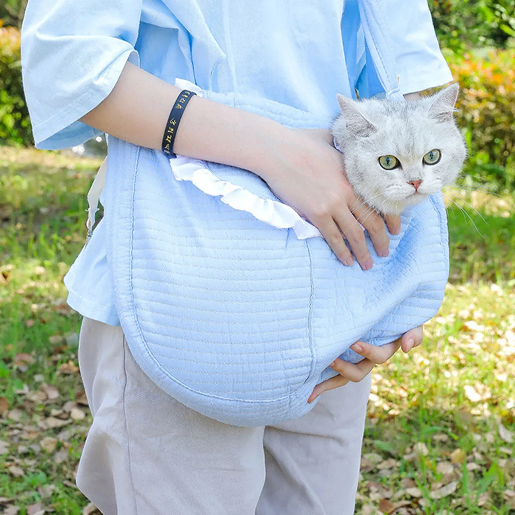 Pet Backpack for Cats Dogs Sling Bag Sky blue Small Size Polyester Travel Cage Large Space Breathable Design for Sightseeing
Pet Backpack for Cats Dogs Sling Bag Sky blue Small Size Polyester Travel Cage Large Space Breathable Design for Sightseeing