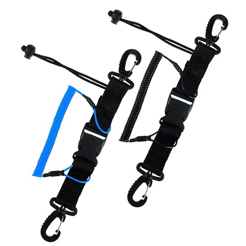2 Pack Scuba Diving Lanyards Camera Lanyards With Quick Release Buckles For Diving Lights Underwater Diving Tool Pole Blue&Black
2 Pack Scuba Diving Lanyards Camera Lanyards With Quick Release Buckles For Diving Lights Underwater Diving Tool Pole Blue&Black