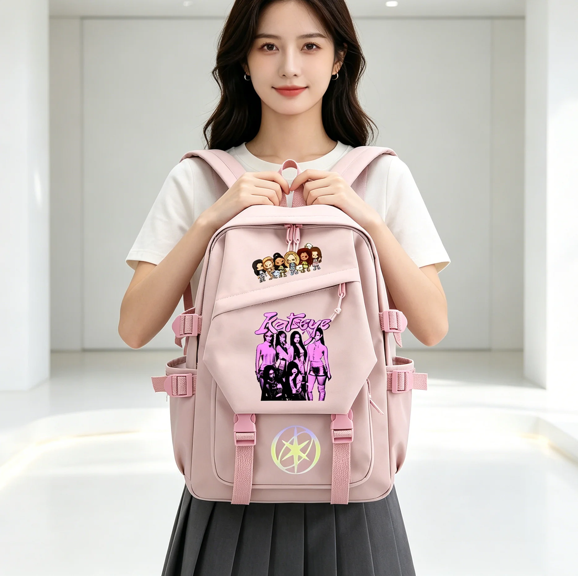 Global Group KATSEYE School Bags High Quality Student Boys Girls Laptop Bagpack Fashion Korean Backpack Harajuku College Daypack
Global Group KATSEYE School Bags High Quality Student Boys Girls Laptop Bagpack Fashion Korean Backpack Harajuku College Daypack