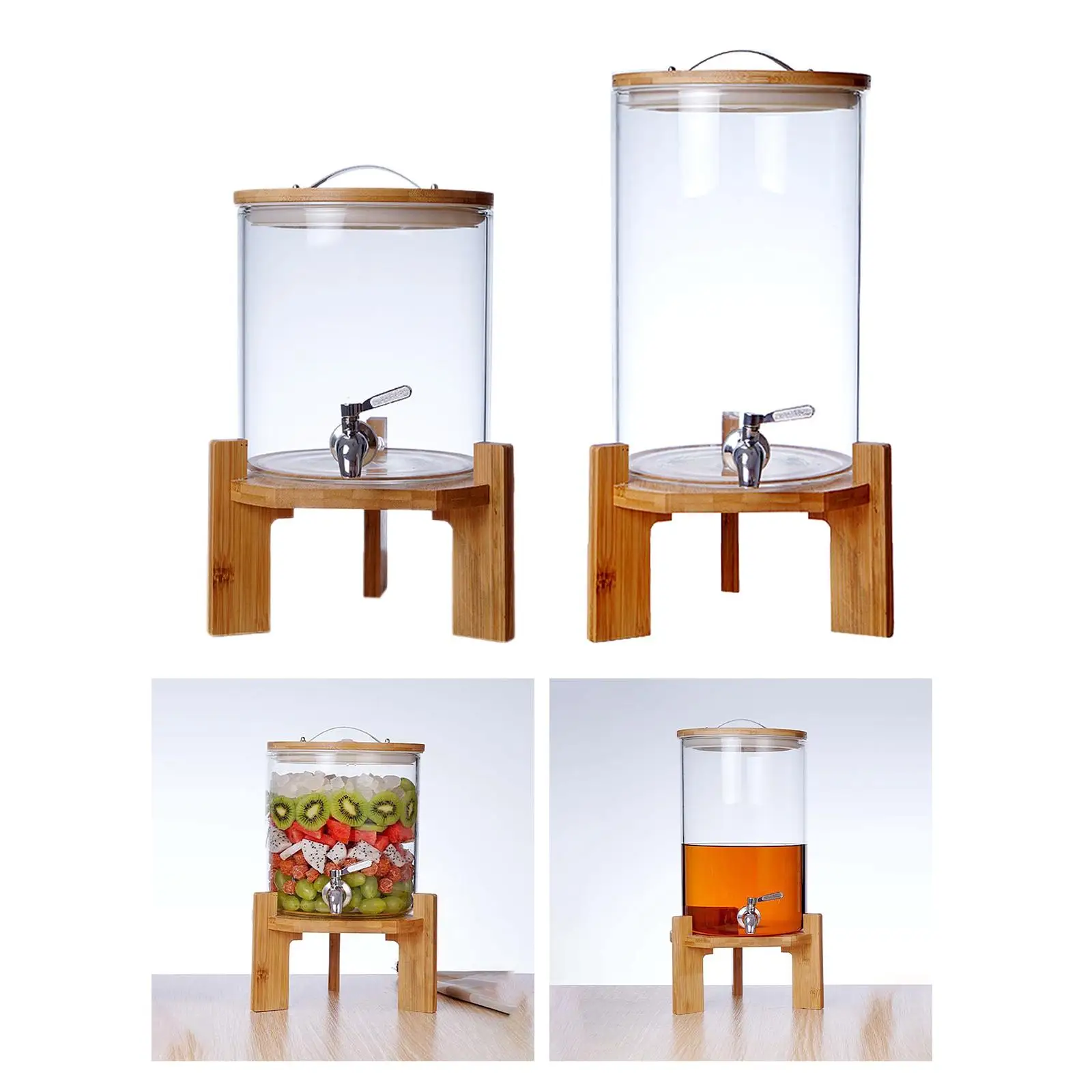 Glass Beverage Barrel Dispenser, with Lid Drinks High Temperature Resistant Drinking Glass Bottle Pot Teapot
Glass Beverage Barrel Dispenser, with Lid Drinks High Temperature Resistant Drinking Glass Bottle Pot Teapot