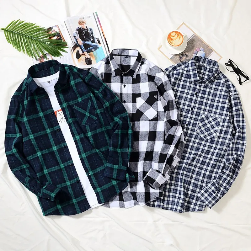 Men's Slim Fit Long Sve Pure Cotton Flannel irt Casual Cheered Top Spring Autumn Youth Faion Urban Sle Daily Wear
Men's Slim Fit Long Sve Pure Cotton Flannel irt Casual Cheered Top Spring Autumn Youth Faion Urban Sle Daily Wear