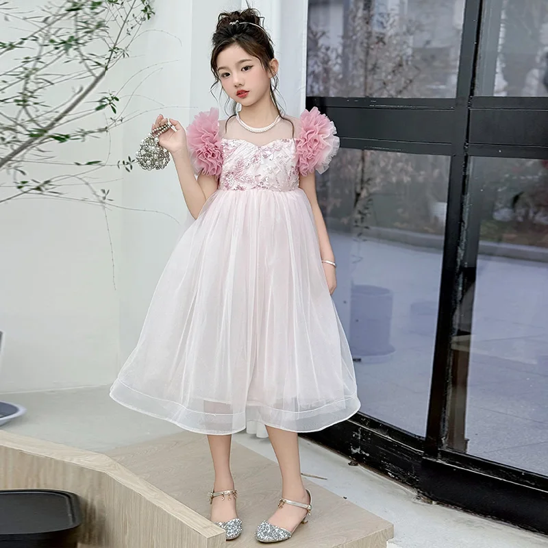 2025 New Girl's Flower Sleeve Princess Dress Short Sleeve Children's Skirt Round Neck Festival Baby Party Performance Dress
2025 New Girl's Flower Sleeve Princess Dress Short Sleeve Children's Skirt Round Neck Festival Baby Party Performance Dress