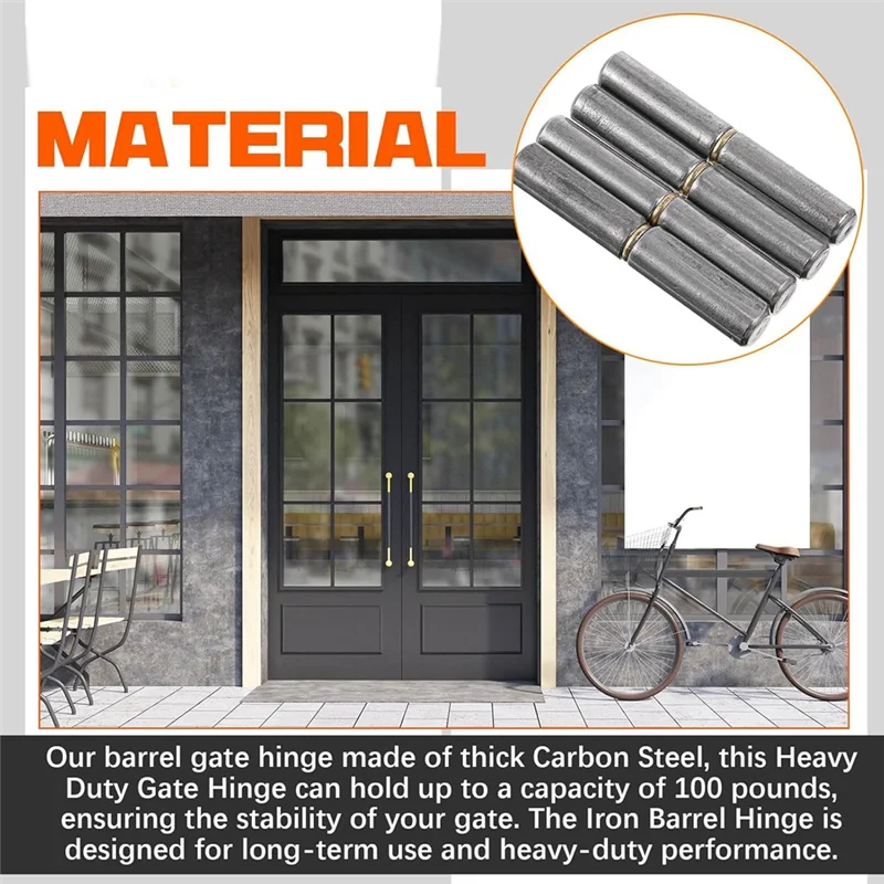 A76X-20 Pack Weld On Bullet Hinges Weld On Detachable Gate Door Hinge For Swing Door Trailer Ramp For Metal Swing Door, Trailer
A76X-20 Pack Weld On Bullet Hinges Weld On Detachable Gate Door Hinge For Swing Door Trailer Ramp For Metal Swing Door, Trailer