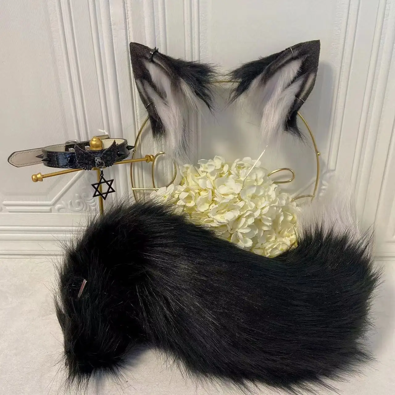 Black wolf tail plush set cosplay props sexy loli carnival party anime fox ears headband hair accessories kawaii plush props
Black wolf tail plush set cosplay props sexy loli carnival party anime fox ears headband hair accessories kawaii plush props