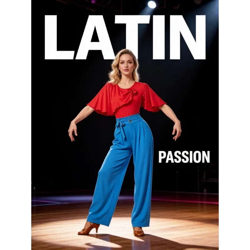 S-3XL Red Shiny Ruffle Sleeve Latin Dance Top Women Training Costume Plus High Waist Dance Pants Ballroom Practice Outfit
S-3XL Red Shiny Ruffle Sleeve Latin Dance Top Women Training Costume Plus High Waist Dance Pants Ballroom Practice Outfit