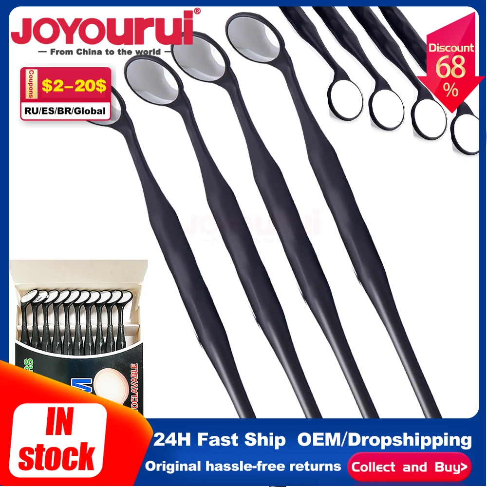 10 Pcs Black Dental Intraoral Double Sided Mouth Mirror Autoclavable Surface Exam Reflectors With Handle Dentistry Tools
10 Pcs Black Dental Intraoral Double Sided Mouth Mirror Autoclavable Surface Exam Reflectors With Handle Dentistry Tools